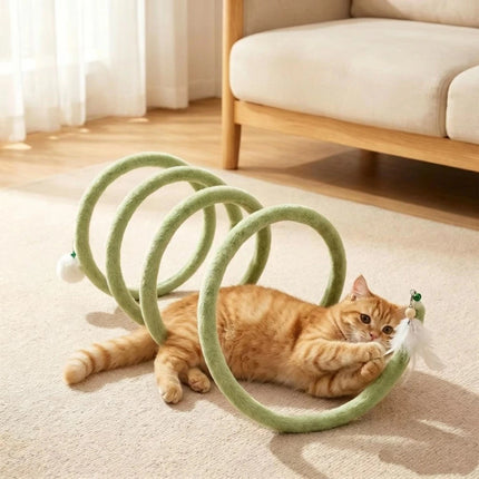 Elastic Cat Tunnel Tube Portable Interactive Cat Toy Indoor Outdoor Use