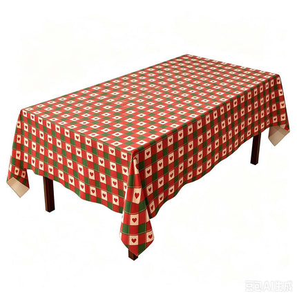 Christmas Rectangle Tablecloth, Dining Home Table Cover for Xmas Party Decor, 140*220CM