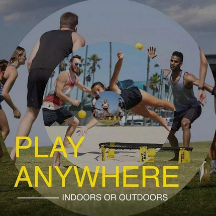 Outdoor Team Roundnet Game Set Beach Ball Games with Carrying Bag 3Balls Durable