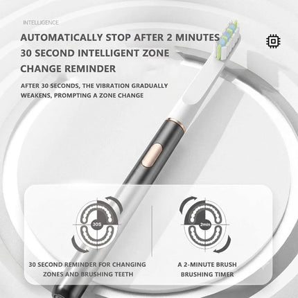 Sonic Toothbrush Rechargeable Electric Toothbrush with 2 Brush Heads  (Space Grey)