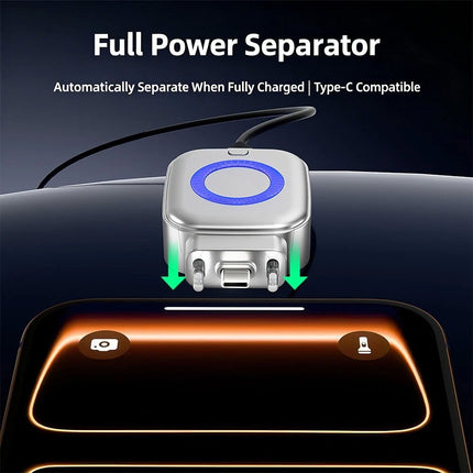 Type-C 140W Auto Disconnect Charging Adapter Fast Charge Mechanical Cut-Off - Silver White