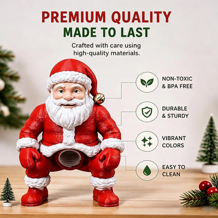 Funny 3D Printed  Santa Claus Toothpaste Topper Decoration for Bathroom