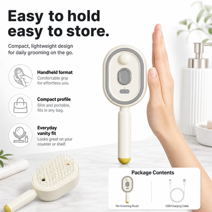 Electric Spray Massage Comb Beige Air Cushion Hair Care