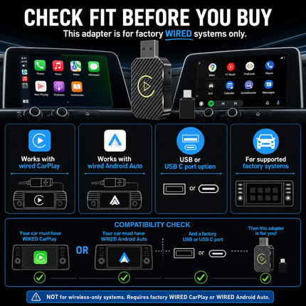 Wireless Carplay Android Auto Adapter
