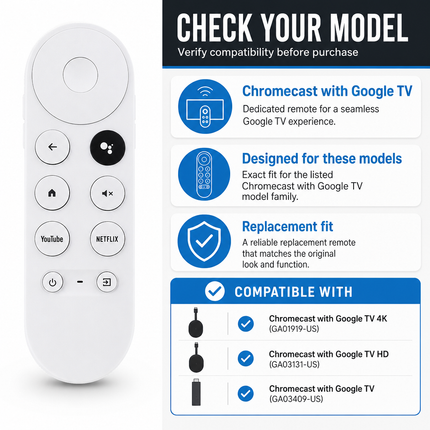 Google Chromecast Voice Remote Replacement
