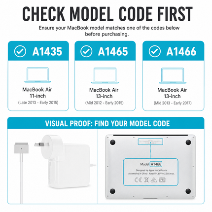 MacBook Charger 60W MagSafe 2 Replacement for Pro 13 Inch