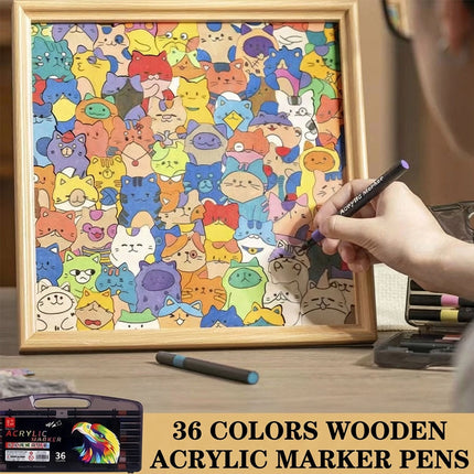 DIY Wooden Cat Puzzle Frame, Wooden Coloring Puzzle, Cat Puzzles Decor