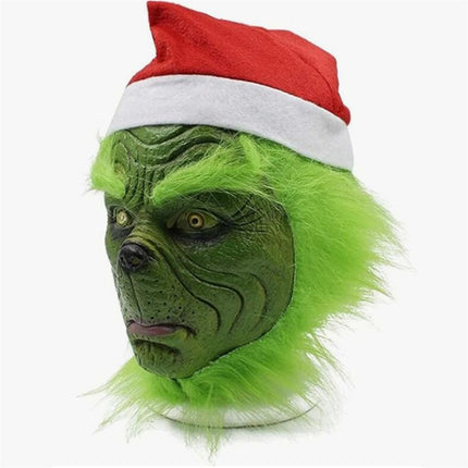 Grinch Christmas Green Big Monster Mask Halloween Cosplay Costume Props