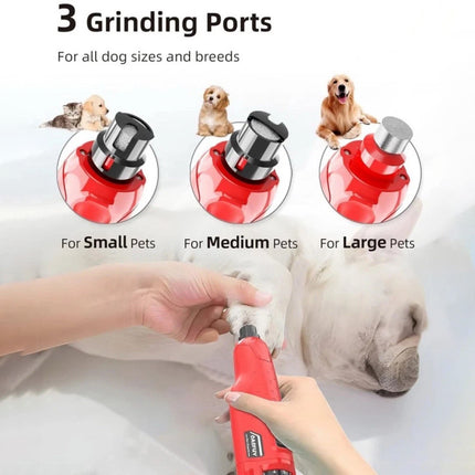 Dog Nail Grinder Quiet - (45db) 6-Speed Pet Nail Grinder with 2 LED Lights for L