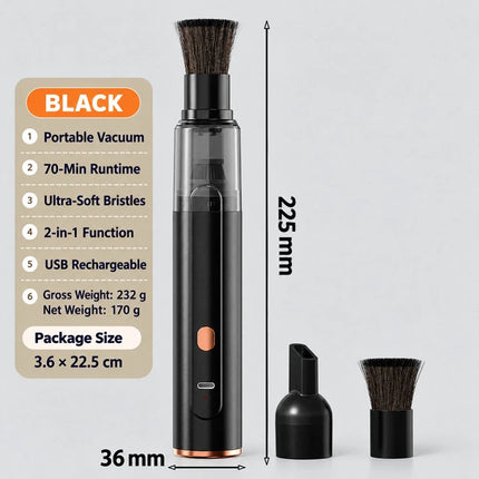 Coffee Grinder Cleaner Mini Vacuum Powerful Suction White USB Charging AU