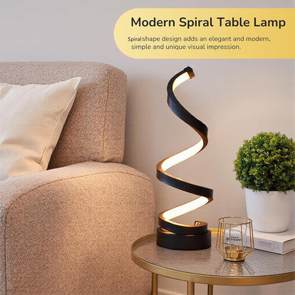 LED Table Lamp Dimmable USB Desk Light Bedside Reading Night Light Spiral Lamp