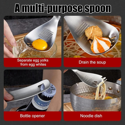 5-in-1 Stainless Steel Multi-Function Kitchen Spoon,304 Stainless Steel Cooking    （1PCS Style A+1PCS Style B）