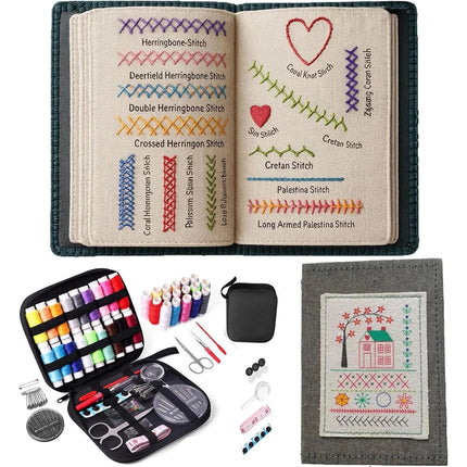 Embroidery Stitch Book Kit 86 Stitches DIY Portable Sewing Guide for Beginners