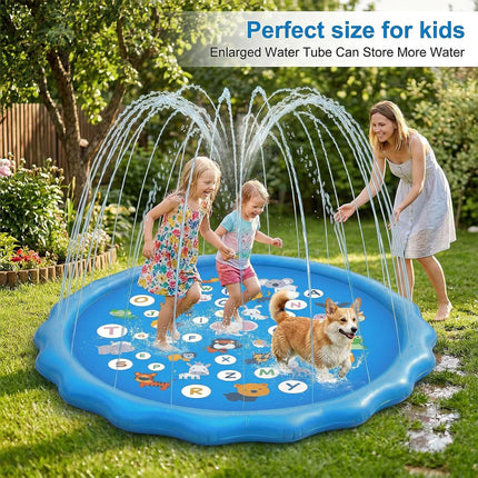 Inflatable Water Splash Mat  Outdoor Sprinkler Pad Wading Play Pool Toy