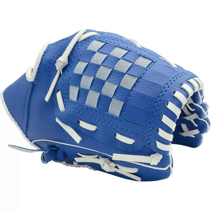 Kids Adults Leather Baseball Softball Glove Right Hand Thrower Mitts 11.5'' Blue