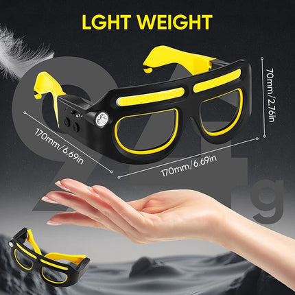 Glasses with Lights Rechargeable Headlamp LED Flashlight Glasses Light