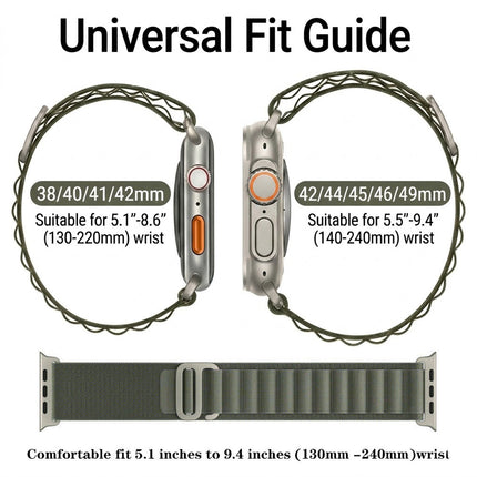 For Apple Watch iWatch Band Strap 9 8 7 6 SE 46mm 42mm 44mm SE Ultra Nylon Alpine
