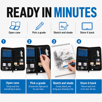 Professional Sketching Pencils Set Art Supplies Graphite Draw Charcoal | 06-how-to-use.png