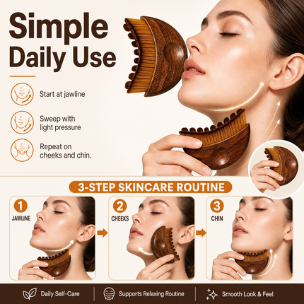 Ergonomic Lymphatic Contour Face Brush