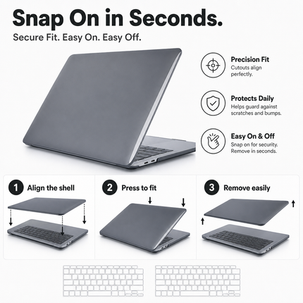 MacBook Air Case Black Hard Shell For 13 Inch Retina Touch ID