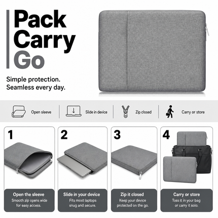 Grey Laptop Sleeve Carry Case | 06-how-to-use.png