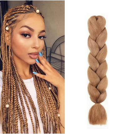 62cm Synthetic Braiding Hair Extensions - Light Auburn