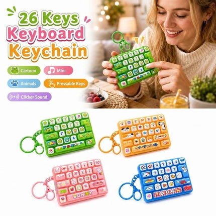 Mini Fingertip Button Keyring Cartoon Stress Relief Fidget Toy Travel Use