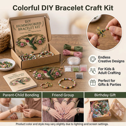 Animal Beaded Jewelry Craft Supplies DIY Bracelet Kit Gift Giving Bird