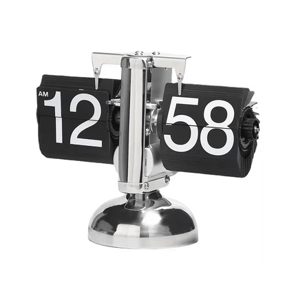 Auto Flip Digital Clock Home Decors Retro Internal Gear Operated for Home