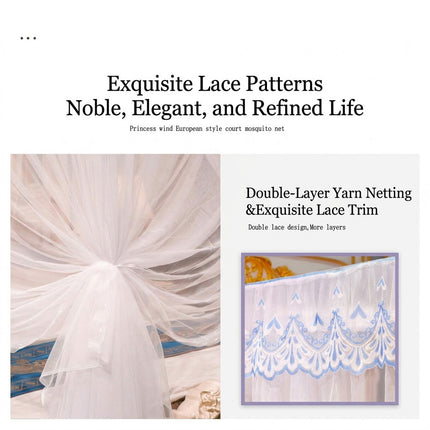 White 4 Corner Gauze Bed Canopy Mosquito Netting 150x200cm