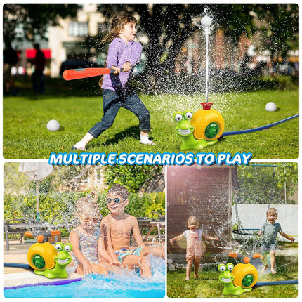 1 Set Water Sprinkler Baseball Toy Outdoor Play 2 In 1 Snail Water Game