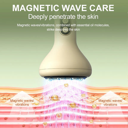 USB Rechargeable Handheld Abdominal Massager with Adjustable Guasha Cupping