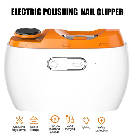 Electric Toe Nail Clippers Automatic With Light Trimmer USB Rechargeable