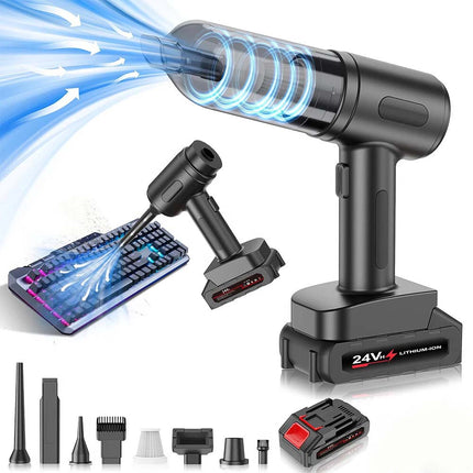 High Power 35000 PA Suction Blower Cordless Handheld Vacuum Cleaner for Home Car Brushless-Black