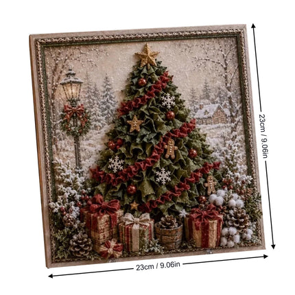 3D Christmas Fabric Poke Art Kit, DIY Punch Craft Set with Frame Decor  Christmas tree Set