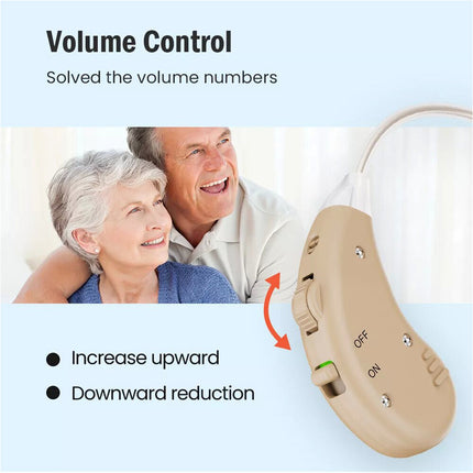 1 Pair Hearing Aid Rechargeable Invisible BTE with Charger Dock 1 year Warranty
