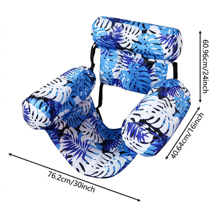 Inflatable Pool Floats Adult Lounge Chairs, Heavy‑Duty Pool Floating Chair Blue