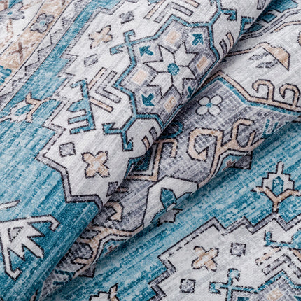 Clearance Large Rug  Blue Tribals Dining Room Carpet Washable Rug Runner 120*170cm