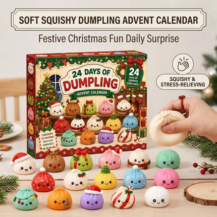 2026 Christmas Squishies Advent Calendar 24 Days Dumpling Toys Boys And  Girls Xmas Gift New