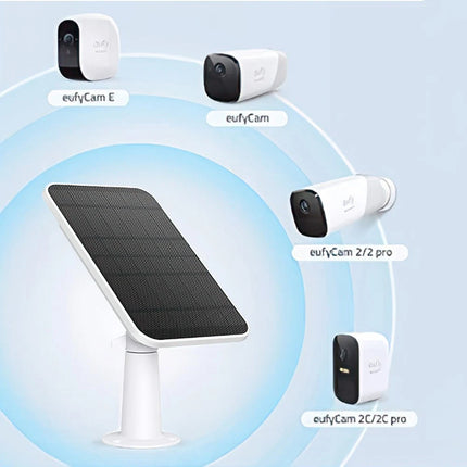4w Solar Panel for eufyCam Security eufy Camer 2/2C/2C Pro/ Pro Mount 11.8FT  (1PC)