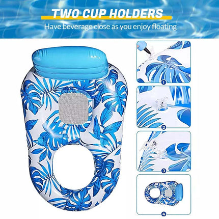 Inflatable Floating Hammock Water Mat Bed Float Chair Swimming Pool Sport Toys