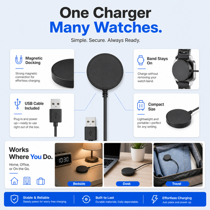 Samsung Galaxy Watch Charger Cable Magnetic USB Type C Active