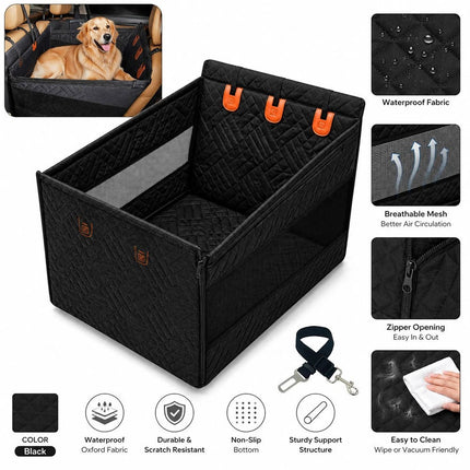Dog Car Back Seat Extender, Quilted Pet Hammock Cover, Dog Hammock Pet Seat
