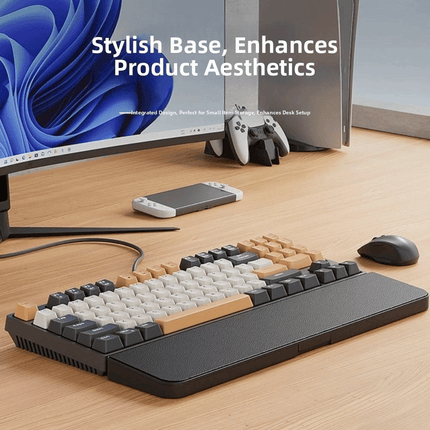 Ergonomic Mechanical Keyboard Wrist Rest with Cleaning Kit Storage Box
