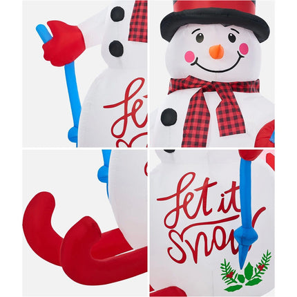1.8M Christmas Inflatable Snowman Decoration Xmas LED Light Outdoor