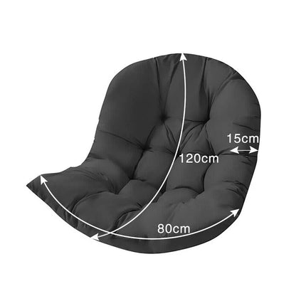 Outdoor Hammock Hanging Egg Chair Cushion Sofa Swing Seat Cushion Padded Pad Black
