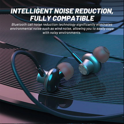 Bluetooth 5.3 Headphones Neckband Wireless Headset Earphones Support TF Card