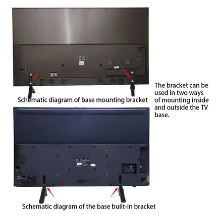 Height Adjustable TV Stand Universal Table Holder Desktop Base Mount Bracket Kit