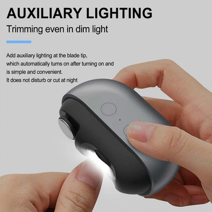 Glosrity Easyclip Smart Nail Clipper,Easy Multi-Function Electric Nail Clippers Grey