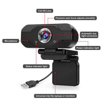 Full HD 1080P Webcam For PC Desktop Laptop FHD Web USB Camera with Microphone